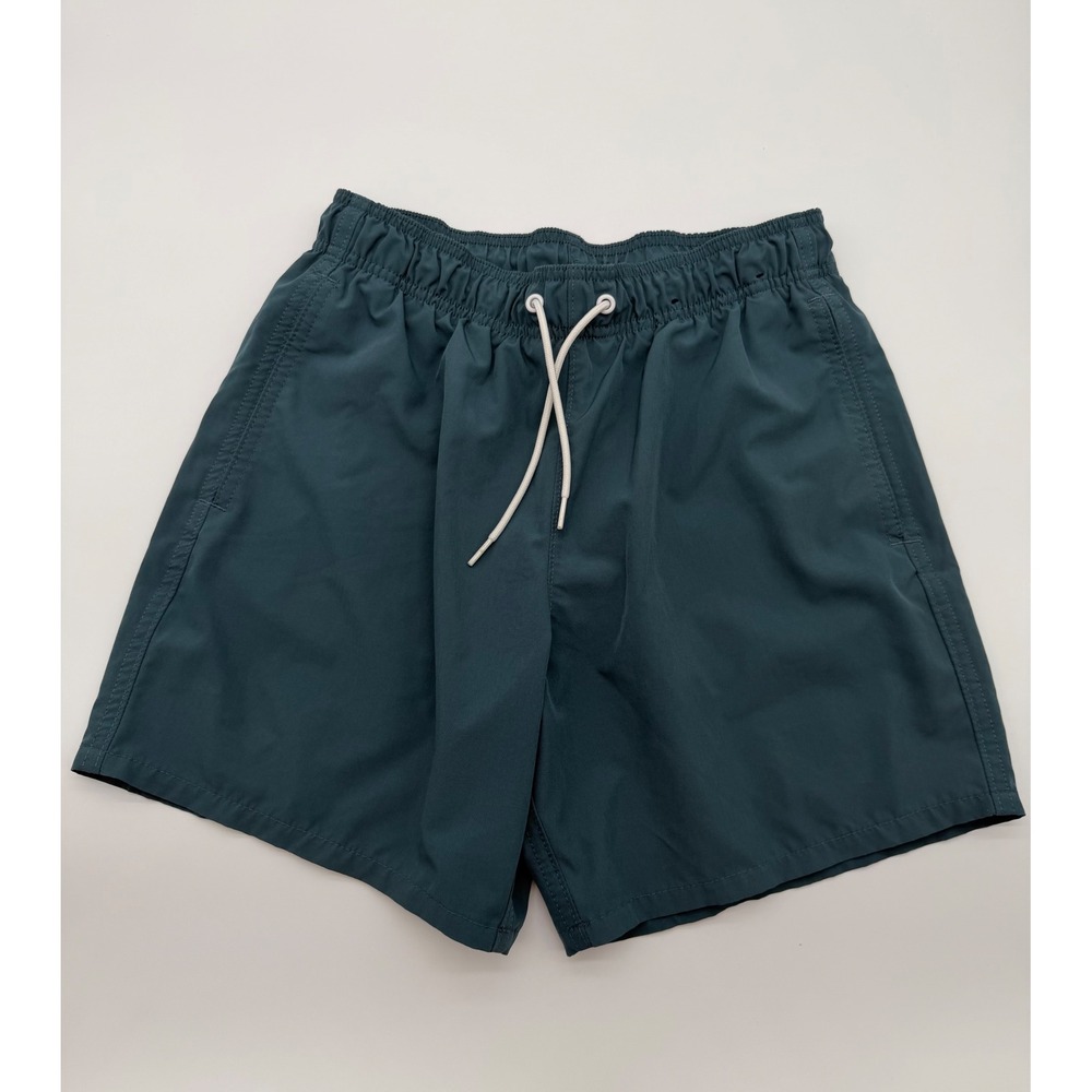 Hollister Mens 4-Way Stretch Swim Trunks Teal Blue XS Exercise Running Shorts